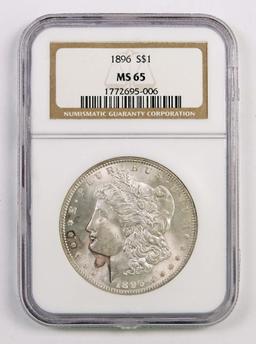 1896 P Morgan Silver Dollar (NGC) MS65.