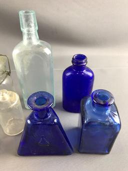 Group of Vintage Glass Bottles