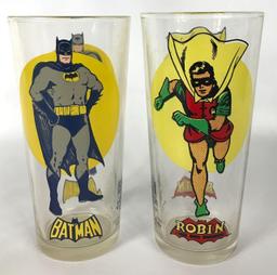 Vintage 1976 Batman and Robin Pepsi Super Series Glasses