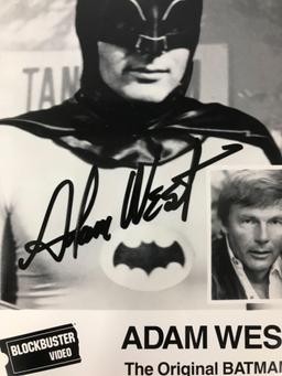 Signed Adam West Blockbuster Video 1989 Promo Photograph