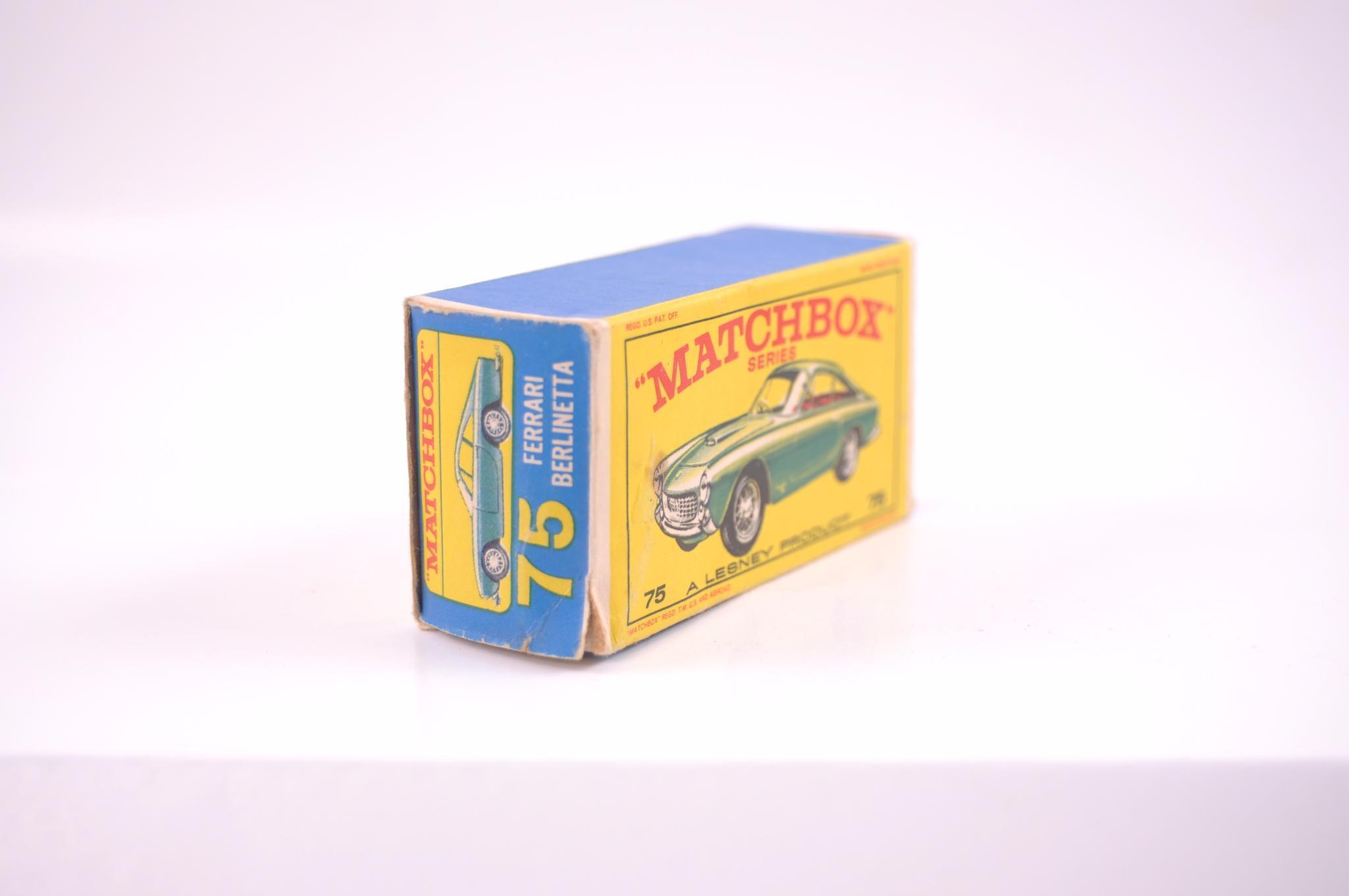 Matchbox No. 75 Ferrari Berinetta Die-Cast Car with Original Box