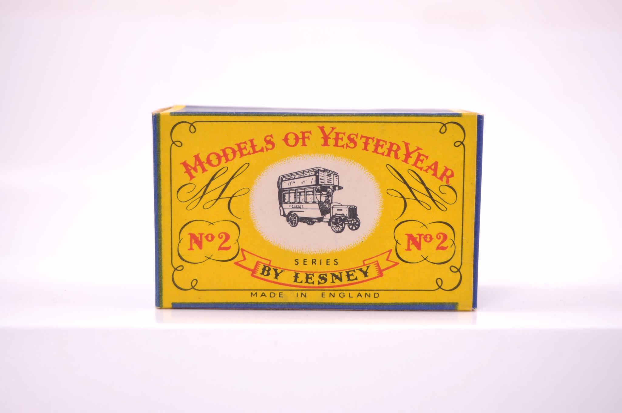 Rare Variation Matchbox Models of Yesteryear No. 2 Dewar's 'B' Type Bus with Original Box