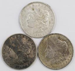 Lot of (3) 1921 P Morgan Silver Dollars.