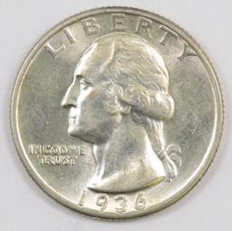 1936 P Washington Silver Quarter.