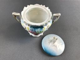 R S Prussia China floral sugar dish