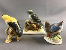 Group of Lefton China Hand Painted bird figures