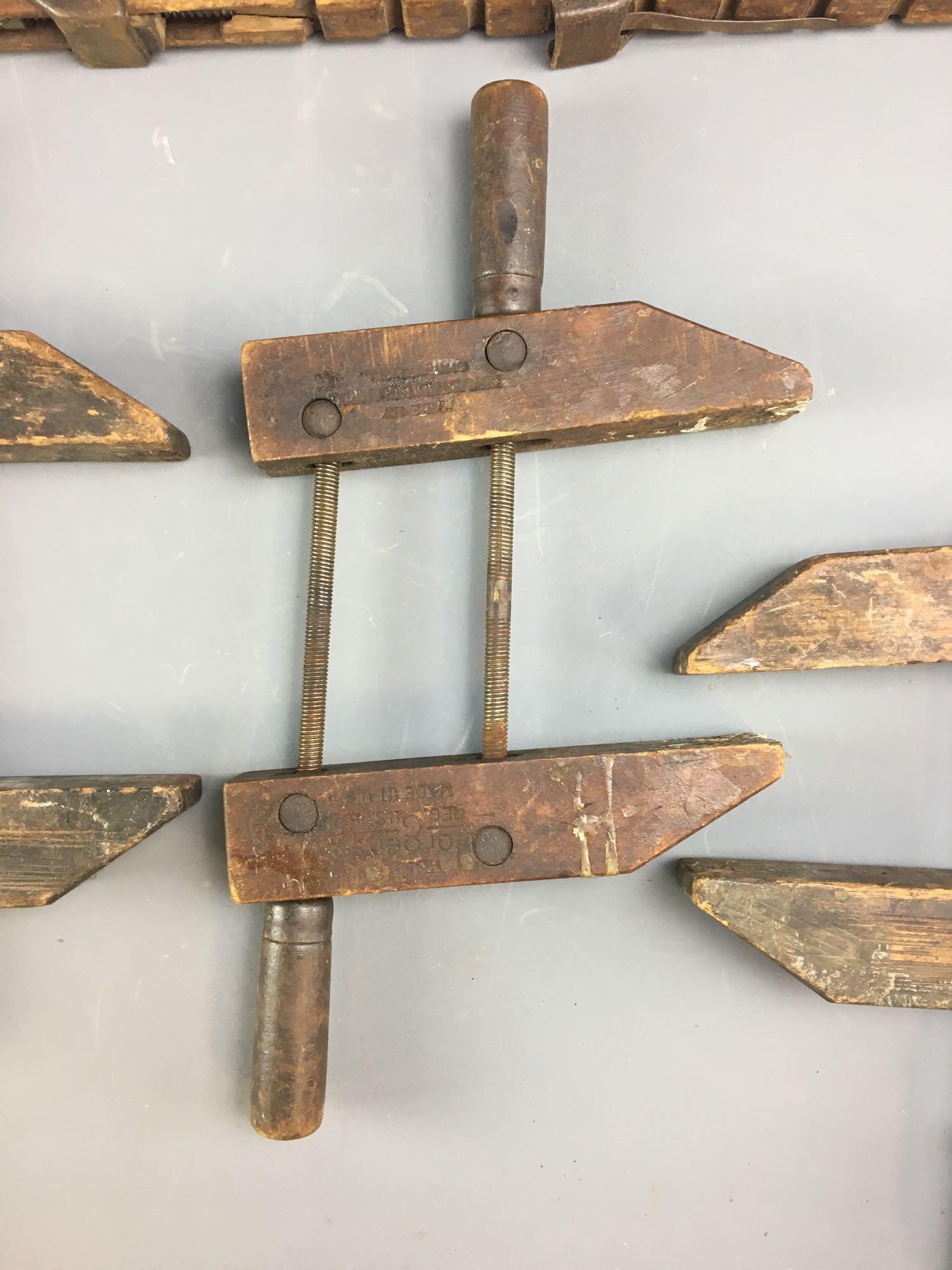 Group of 4 Antique Wooden Clamps