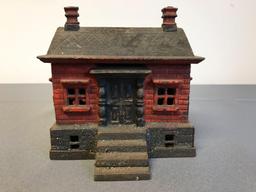 Antique Cast Iron House Bank