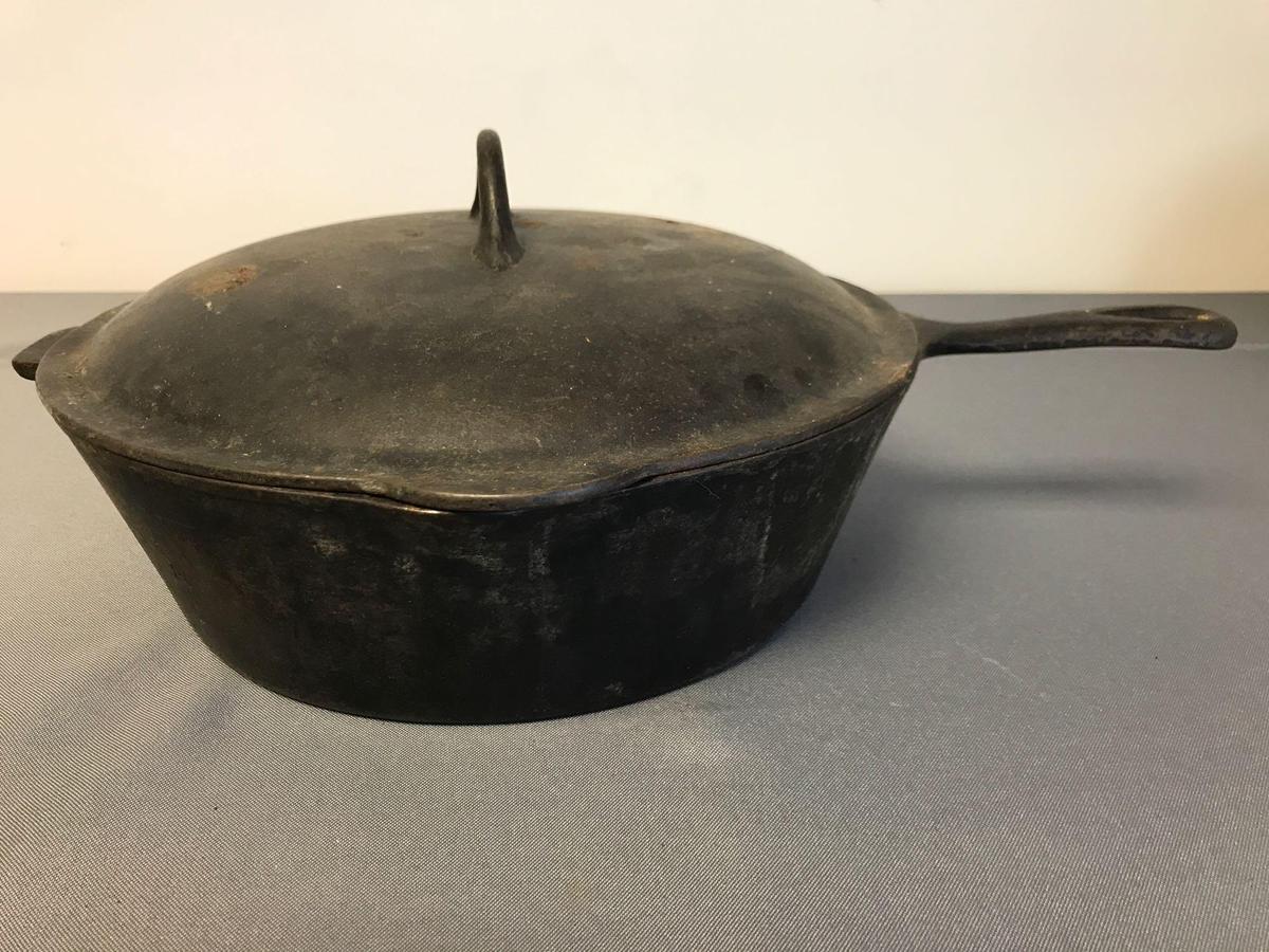 Vintage Cast Iron Skillet with Lid