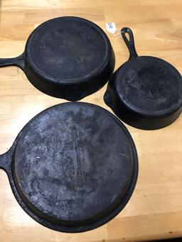 Group of Cast Iron skillets