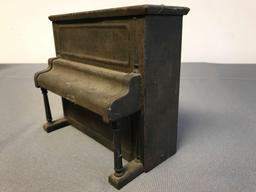 Vintage Metal Piano Bank