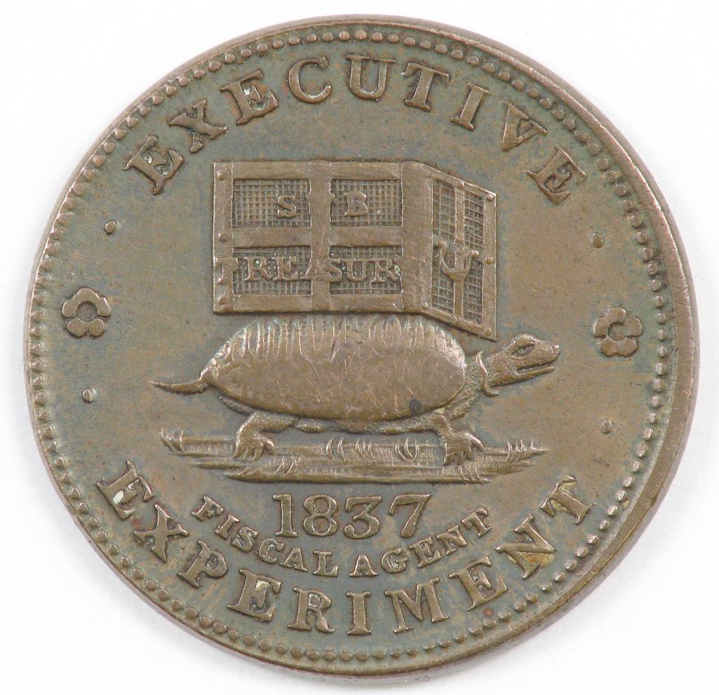 1837 Hard Times Token Executive Experiment Fiscal Agent.