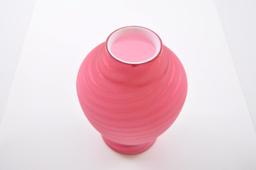 Antique Pink Mother of Pearl Satin Glass Vase