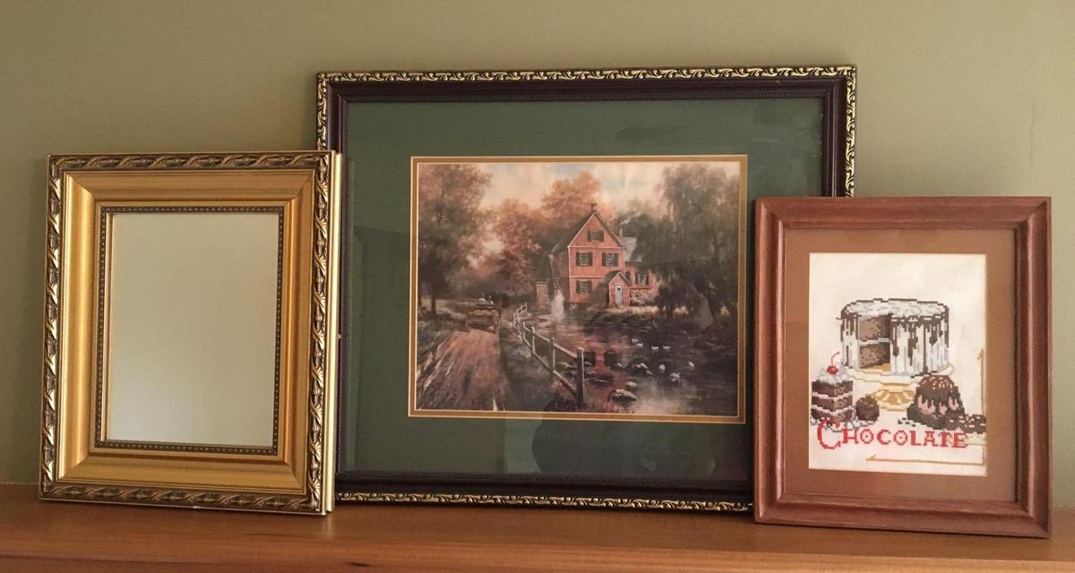 Group of 3 Needlepoint, Mirror and Old Mill Scene Pictures