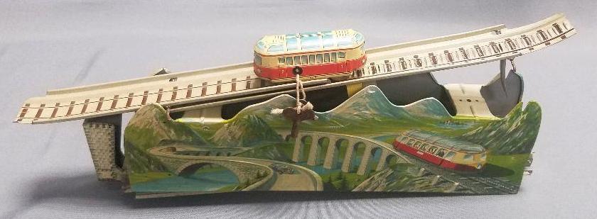 Vintage Ges. Gesch Tin Wind-up Train Toy.