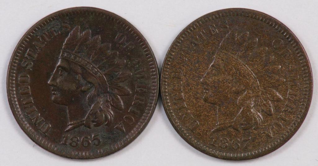 Lot of (2) Indian Head Cents.