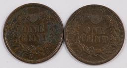 Lot of (2) Indian Head Cents.