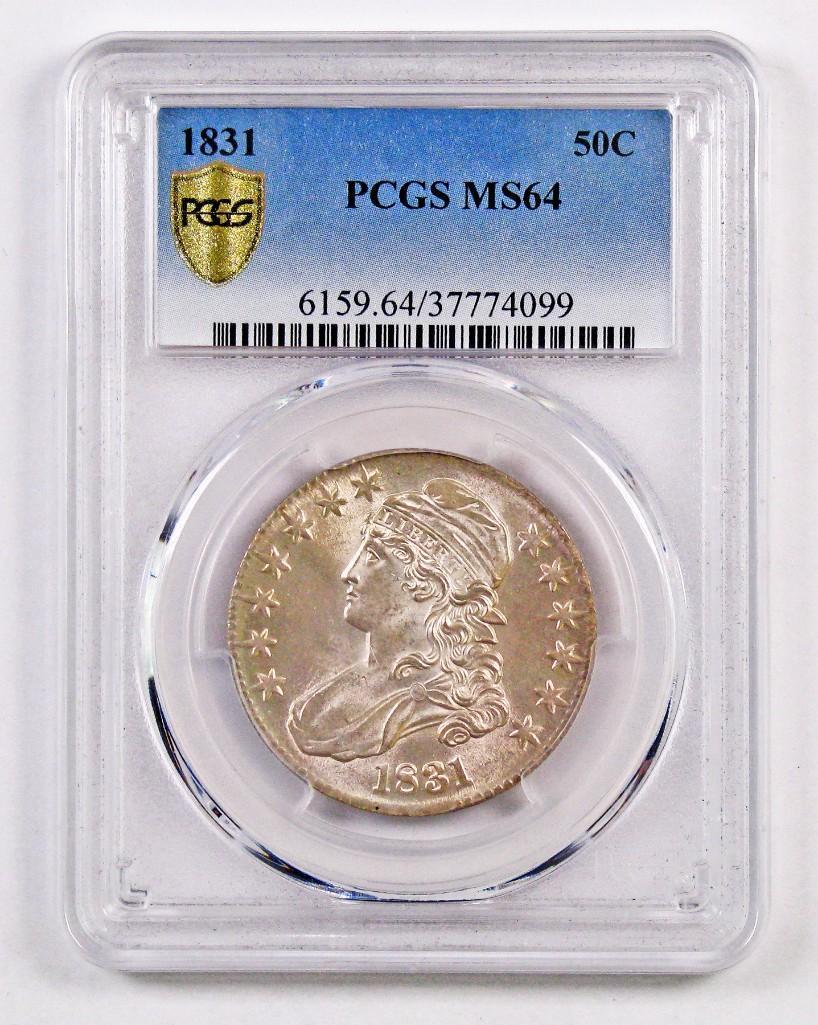 1831 Capped Bust Half Dollar (PCGS) MS64.