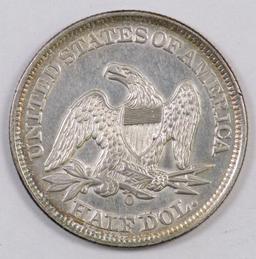 1856 O Seated Liberty Half Dollar.