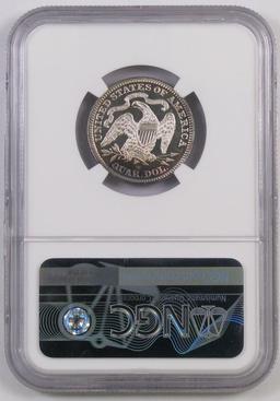 1891 Seated Liberty Quarter (NGC) PF62 Cameo.