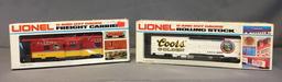 Group of 2 Lionel Coors Billboard Reefer and Florida East Coast Caboose
