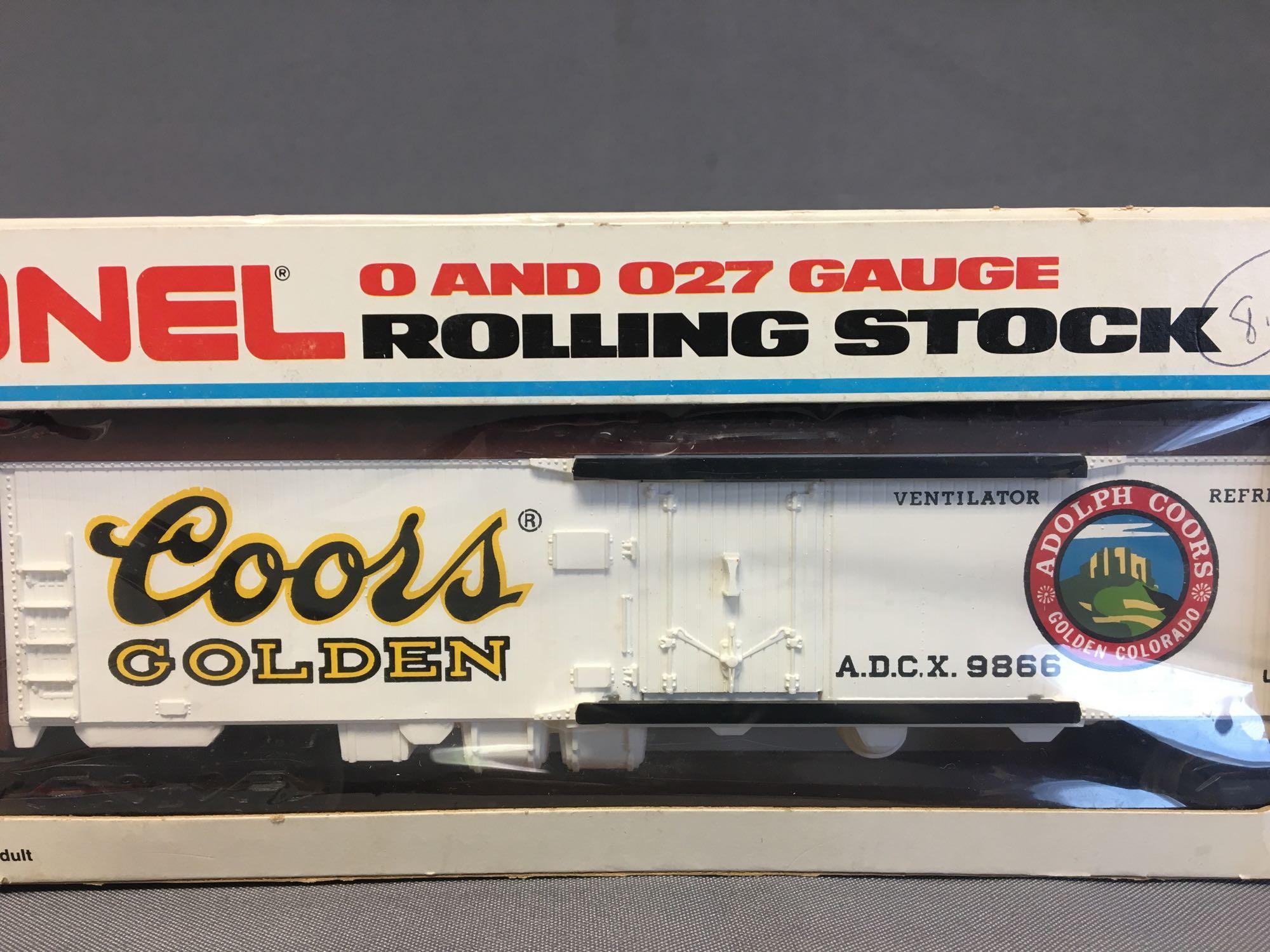 Group of 2 Lionel Coors Billboard Reefer and Florida East Coast Caboose