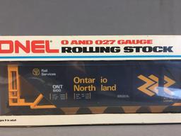 Group of 2 Lionel Pennzoil Tank Car and Ontario Northland Covered Hopper