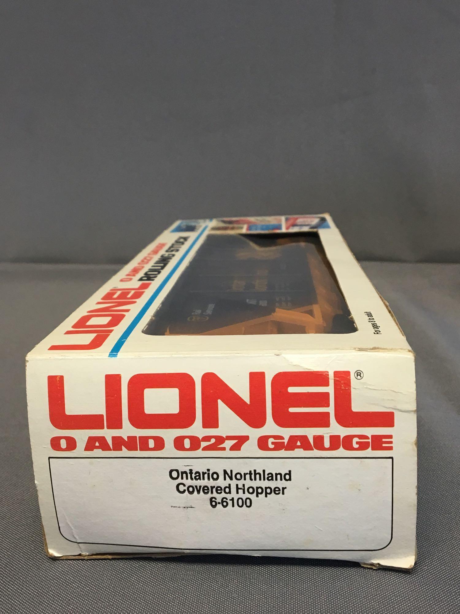 Group of 2 Lionel Pennzoil Tank Car and Ontario Northland Covered Hopper