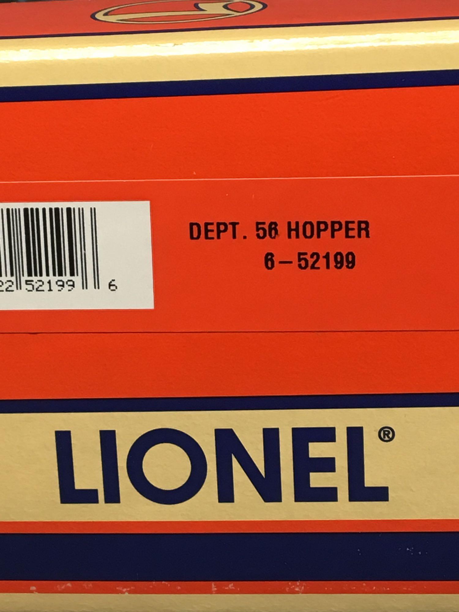 Group of 2 Lionel Railroader Club Boxcar and Dept. 56 Hopper