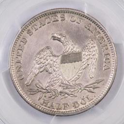 1838 Capped Bust Half Dollar (PCGS) Genuine Unc Details Cleaning.