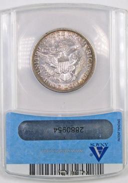 1907 P Barber Half Dollar (ANACS) AU58.