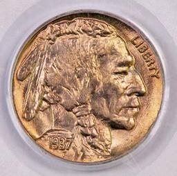 1937 D Buffalo Nickel (PCGS) MS66.