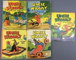 Group of 5 Antique Uncle Wiggily Childrens Books