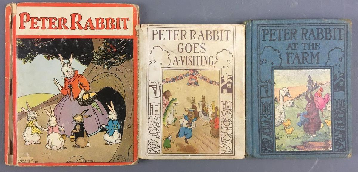 Group of 3 Antique Peter Rabbit Books