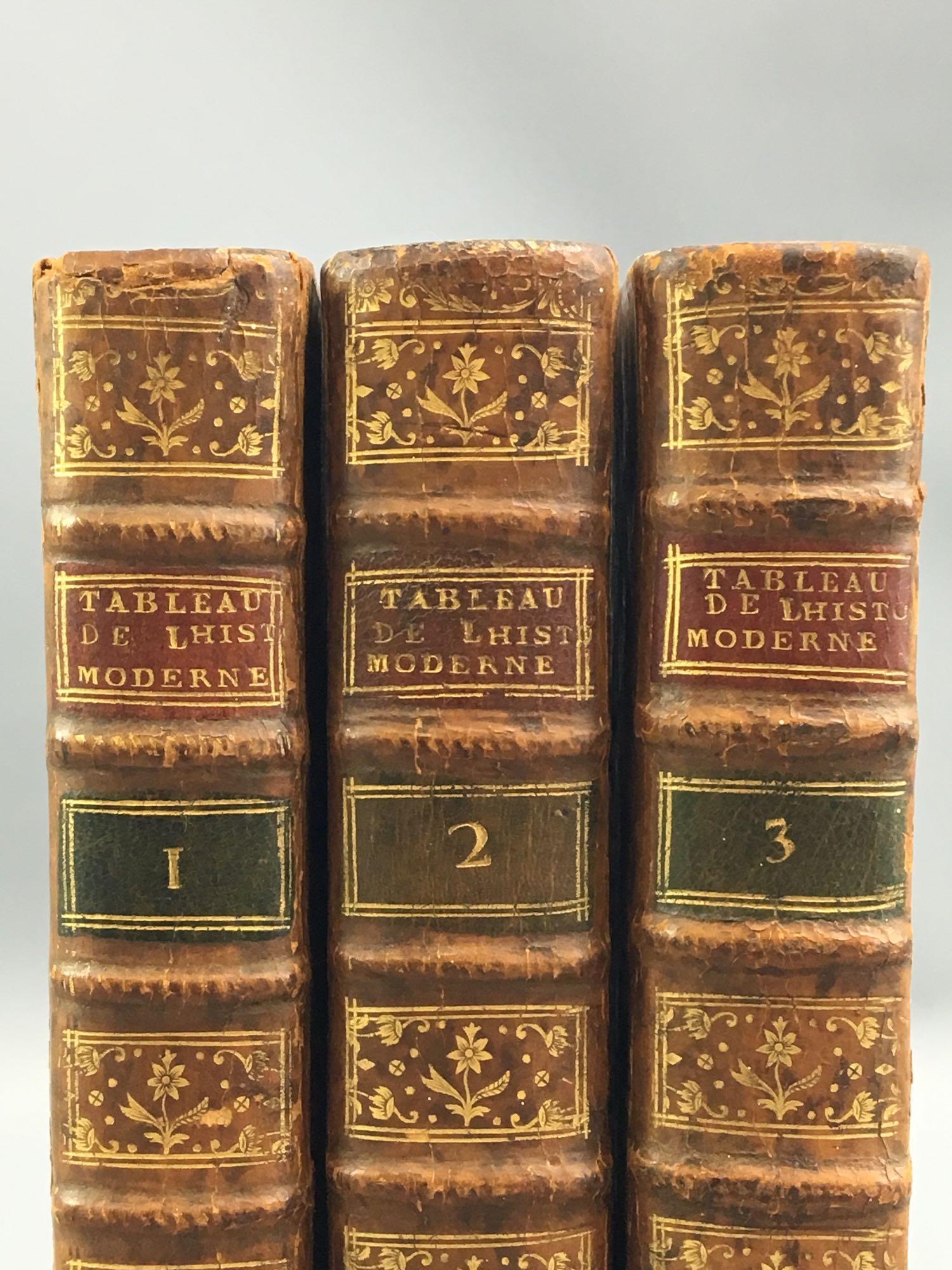 Group of 3 Antique Tableau De Lhistoire Moderne Books