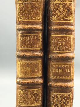 Group of 2 Antique LaVie De Virgile Volume 1 and 2 Books