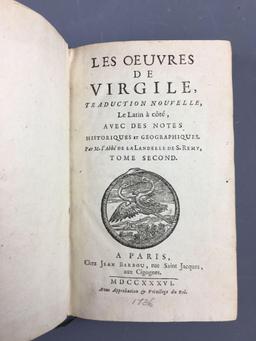 Group of 2 Antique LaVie De Virgile Volume 1 and 2 Books