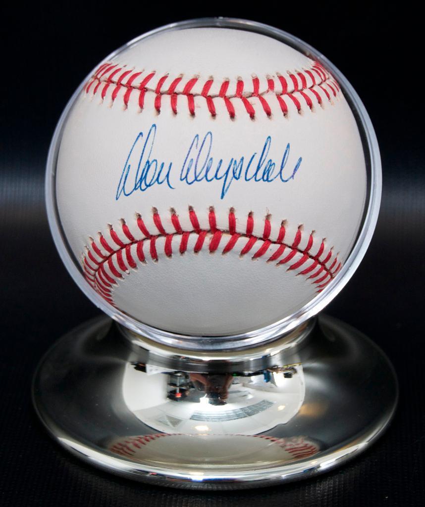 Signed LA Dodger Don Drysdale Baseball with Holder