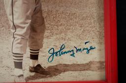 Signed New York Yankee Johnny Mize Framed Photograph