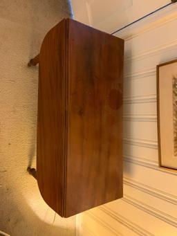 Antique walnut dropleaf table with turned legs