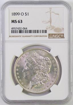 1899 O Morgan Silver Dollar (NGC) MS63.