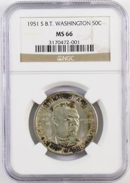 1951 S Booker T. Washington Commemorative Silver Half Dollar (NGC) MS66.