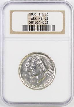 1935 S Arkansas Commemorative Silver Half Dollar (NGC) MS63.