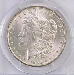 1885 O Morgan Silver Dollar (PCGS) MS63.
