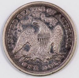 1871 P Seated Liberty Silver Dollar.