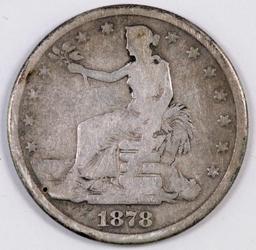 1878 Trade Silver Dollar.