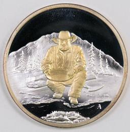 Alaska Mint One Ounce Prospector .999 Silver Round.