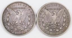 Lot of (2) Morgan Silver Dollars.