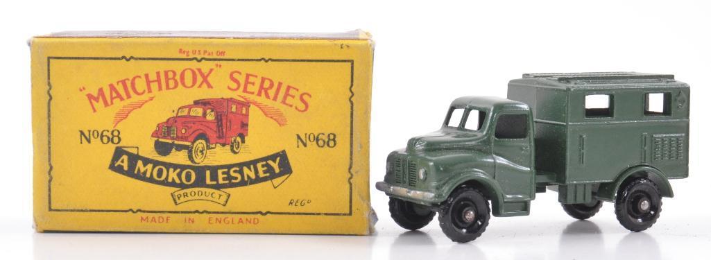 Matchbox No. 68 Army Wireless Truck Die-Cast Vehicle with Original Box