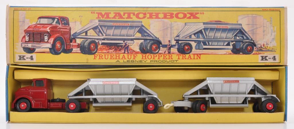 Matchbox King Size K-4 Fruehauf Hopper Train Die-Cast Vehicle with Original Box